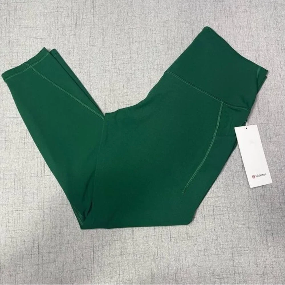 Lululemon Align High Rise Pants Leggings w Pockets Everglade Green 12 14 Nwt - Picture 5 of 9